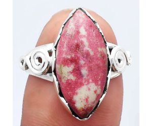 Natural Pink Thulite - Norway Ring size-7 SDR142080 R-1315, 10x20 mm