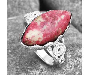 Natural Pink Thulite - Norway Ring size-7 SDR142080 R-1315, 10x20 mm