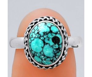 Natural Lucky Charm Tibetan Turquoise Ring size-7 SDR145633 R-1196, 9x11 mm