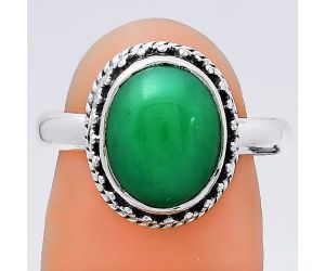 Natural Chrysoprase - Australia Ring size-8 SDR145666 R-1262, 9x11 mm