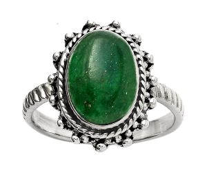 Natural Green Aventurine Ring size-8 SDR145893 R-1332, 8x12 mm