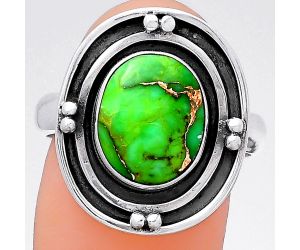 Copper Green Turquoise - Arizona Ring size-8.5 SDR147149 R-1391, 10x12 mm