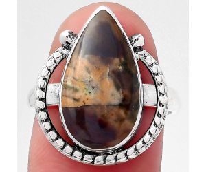 Natural Purple Cow Jasper Ring size-7 SDR147442 R-1518, 10x18 mm