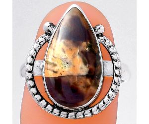 Natural Purple Cow Jasper Ring size-7 SDR147442 R-1518, 10x18 mm