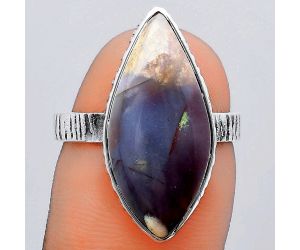 Natural Purple Cow Jasper Ring size-7 SDR148114 R-1191, 11x23 mm
