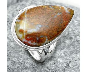 Natural Red Moss Agate Ring size-7 SDR148189 R-1008, 13x21 mm