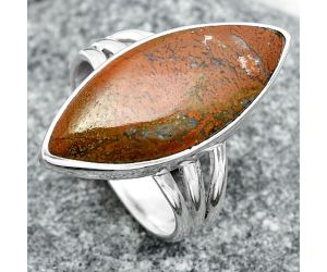 Natural Red Moss Agate Ring size-8 SDR148224 R-1003, 11x25 mm