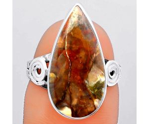 Natural Purple Cow Jasper Ring size-6.5 SDR148399 R-1315, 10x21 mm