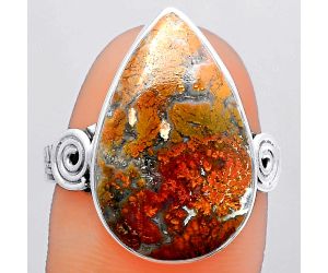 Natural Rare Cady Mountain Agate Ring size-8.5 SDR148427 R-1315, 13x21 mm