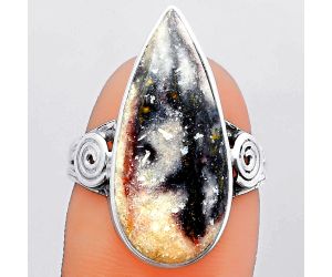 Natural Indian Blanket Jasper Ring size-7 SDR148438 R-1315, 11x24 mm