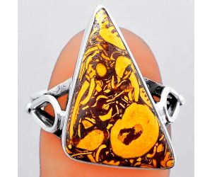 Natural Coquina Fossil Jasper - India Ring size-9 SDR148452 R-1224, 14x24 mm