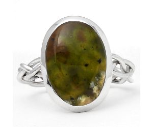 Natural Chrome Chalcedony Ring size-8 SDR148826 R-1005, 11x15 mm