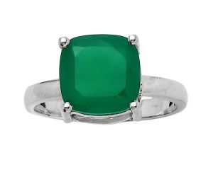 Natural Green Onyx Ring size-8 SDR149169 R-1019, 10x10 mm