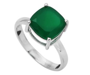 Natural Green Onyx Ring size-8 SDR149169 R-1019, 10x10 mm