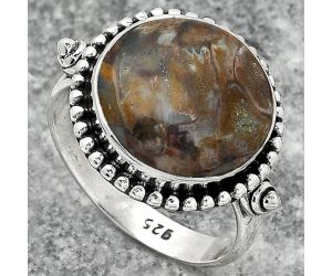 Natural Purple Cow Jasper Ring size-8 SDR150758 R-1071, 14x14 mm