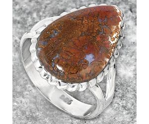 Natural Red Moss Agate Ring size-8 SDR150880 R-1652, 13x19 mm