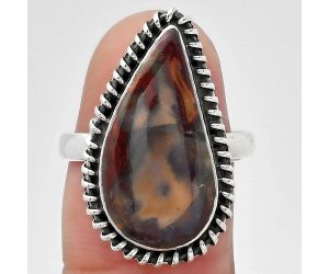 Natural Purple Cow Jasper Ring size-7 SDR151096 R-1279, 11x21 mm