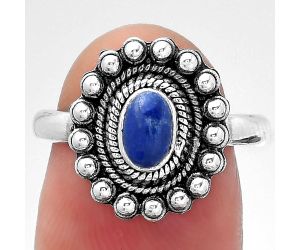 Natural Lapis - Afghanistan Ring size-7.5 SDR151198 R-1124, 4x6 mm