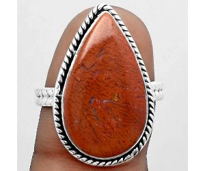 Natural Red Moss Agate Ring size-9 SDR151607 R-1009, 13x23 mm