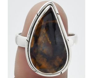 Natural Purple Cow Jasper Ring size-8 SDR151951 R-1011, 12x21 mm