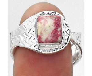 Adjustable - Pink Thulite - Norway Ring size-8 SDR152438 R-1381, 7x8 mm