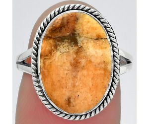 Natural Coral Jasper Ring size-7 SDR152687 R-1010, 11x16 mm