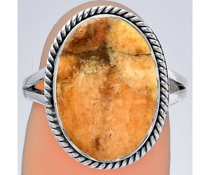 Natural Coral Jasper Ring size-7 SDR152687 R-1010, 11x16 mm