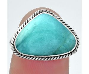 Natural Paraiba Amazonite Ring size-8 SDR152913 R-1010, 12x17 mm