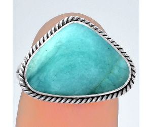 Natural Paraiba Amazonite Ring size-8 SDR152913 R-1010, 12x17 mm