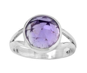 Faceted Natural Amethyst - Brazil Ring size-7.5 SDR153387 R-1005, 10x10 mm