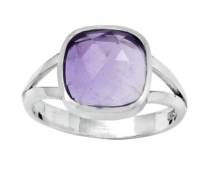 Faceted Natural Amethyst - Brazil Ring size-7 SDR153400 R-1005, 10x10 mm