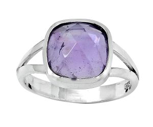 Faceted Natural Amethyst - Brazil Ring size-8 SDR153401 R-1005, 10x10 mm