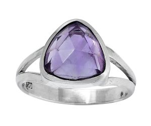 Faceted Natural Amethyst - Brazil Ring size-7.5 SDR153414 R-1005, 10x10 mm