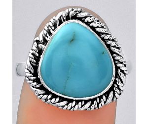 Natural Rare Turquoise Nevada Aztec Mt Ring size-8 SDR154058 R-1013, 12x13 mm