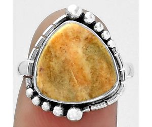 Natural Coral Jasper Ring size-7 SDR154154 R-1078, 12x12 mm