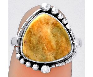 Natural Coral Jasper Ring size-7 SDR154154 R-1078, 12x12 mm