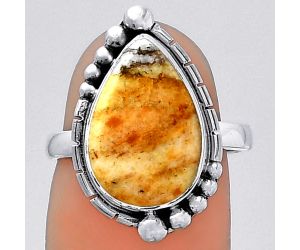 Natural Coral Jasper Ring size-7 SDR154188 R-1078, 10x15 mm