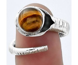 Adjustable - Tiger Eye - Africa Ring size-8 SDR154285 R-1306, 9x9 mm