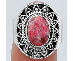 Natural Pink Thulite - Norway Ring size-8 SDR154488 R-1501, 7x10 mm