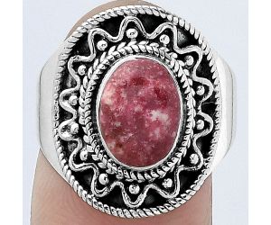 Natural Pink Thulite - Norway Ring size-7.5 SDR154529 R-1501, 7x9 mm