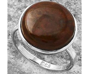 Natural Red Moss Agate Ring size-6.5 SDR155580 R-1001, 15x15 mm