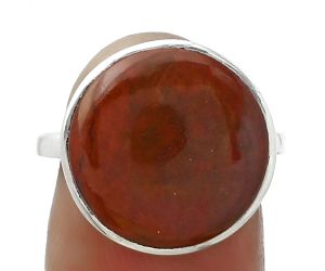 Natural Red Moss Agate Ring size-6.5 SDR155611 R-1001, 15x15 mm