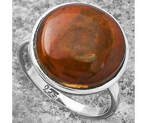 Natural Red Moss Agate Ring size-6.5 SDR155611 R-1001, 15x15 mm