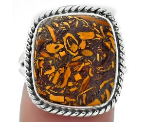 Coquina Fossil Jasper - India Ring size-7.5 SDR156000 R-1010, 15x17 mm