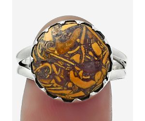 Natural Coquina Fossil Jasper - India Ring size-9 SDR156045 R-1210, 14x14 mm