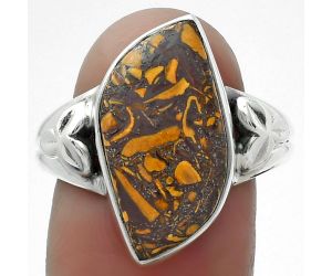 Coquina Fossil Jasper - India Ring size-9.5 SDR156096 R-1261, 10x19 mm