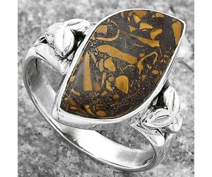 Coquina Fossil Jasper - India Ring size-9.5 SDR156096 R-1261, 10x19 mm