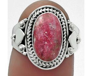 Natural Pink Thulite - Norway Ring size-7 SDR156134 R-1291, 7x12 mm