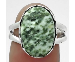 Natural Dioptase Ring size-7.5 SDR156169 R-1338, 12x17 mm