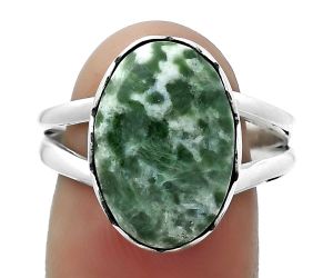 Natural Dioptase Ring size-9 SDR156177 R-1338, 11x16 mm